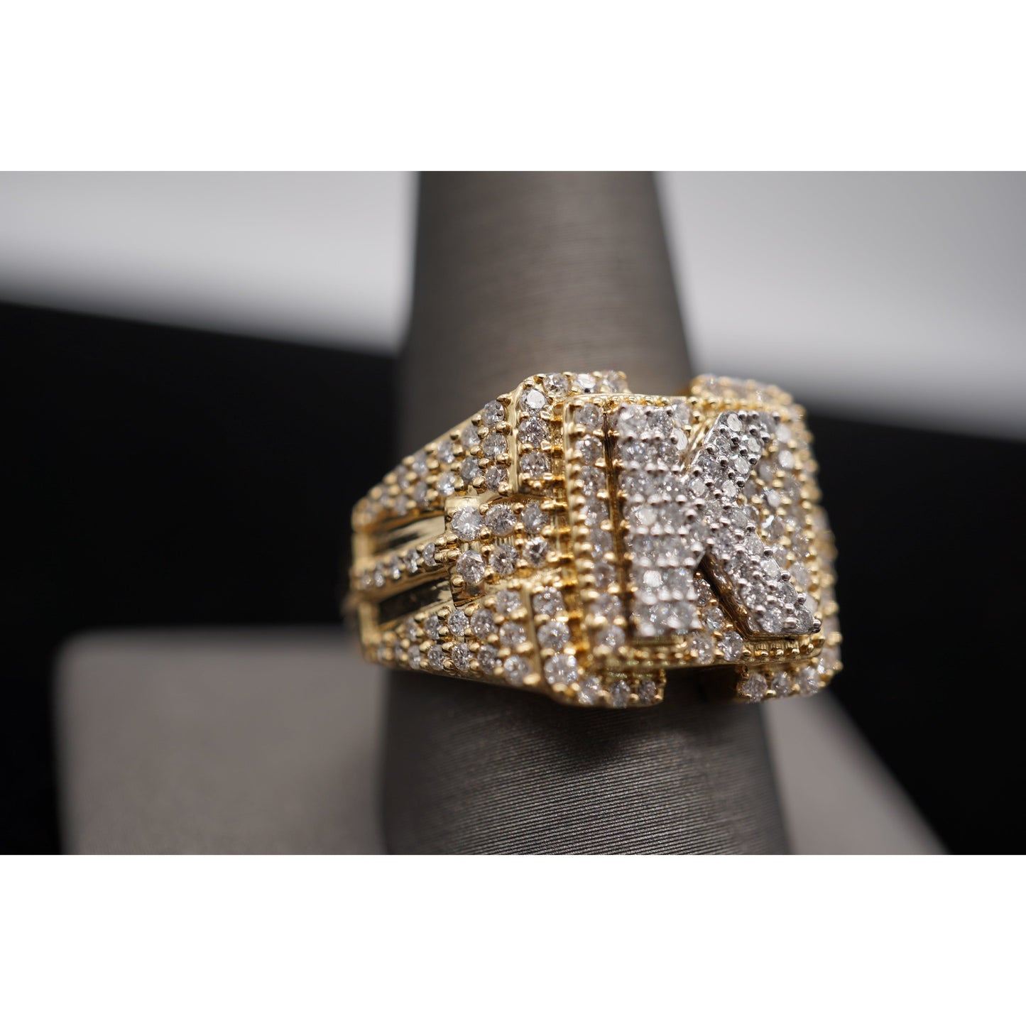 14k Diamond Letter Rings