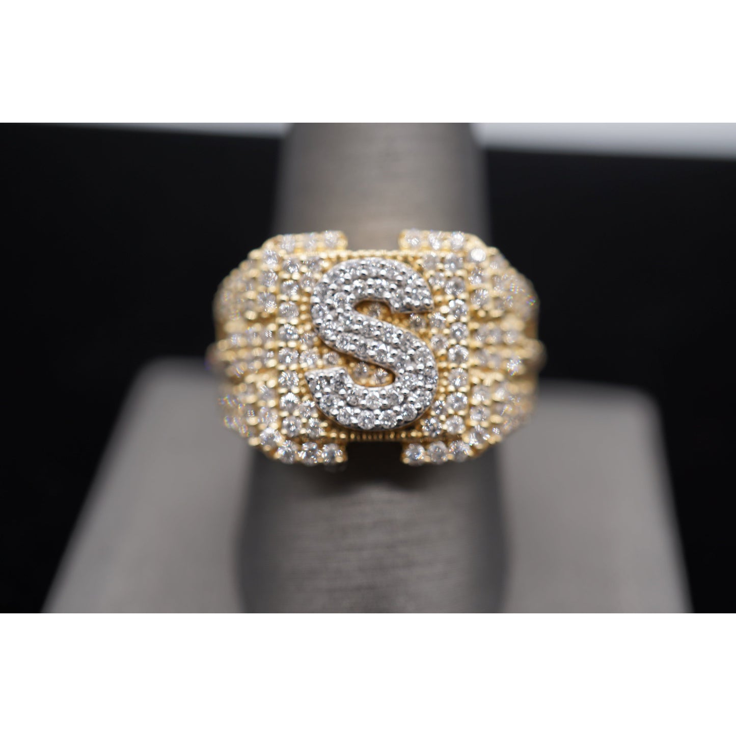 14k Diamond Letter Rings