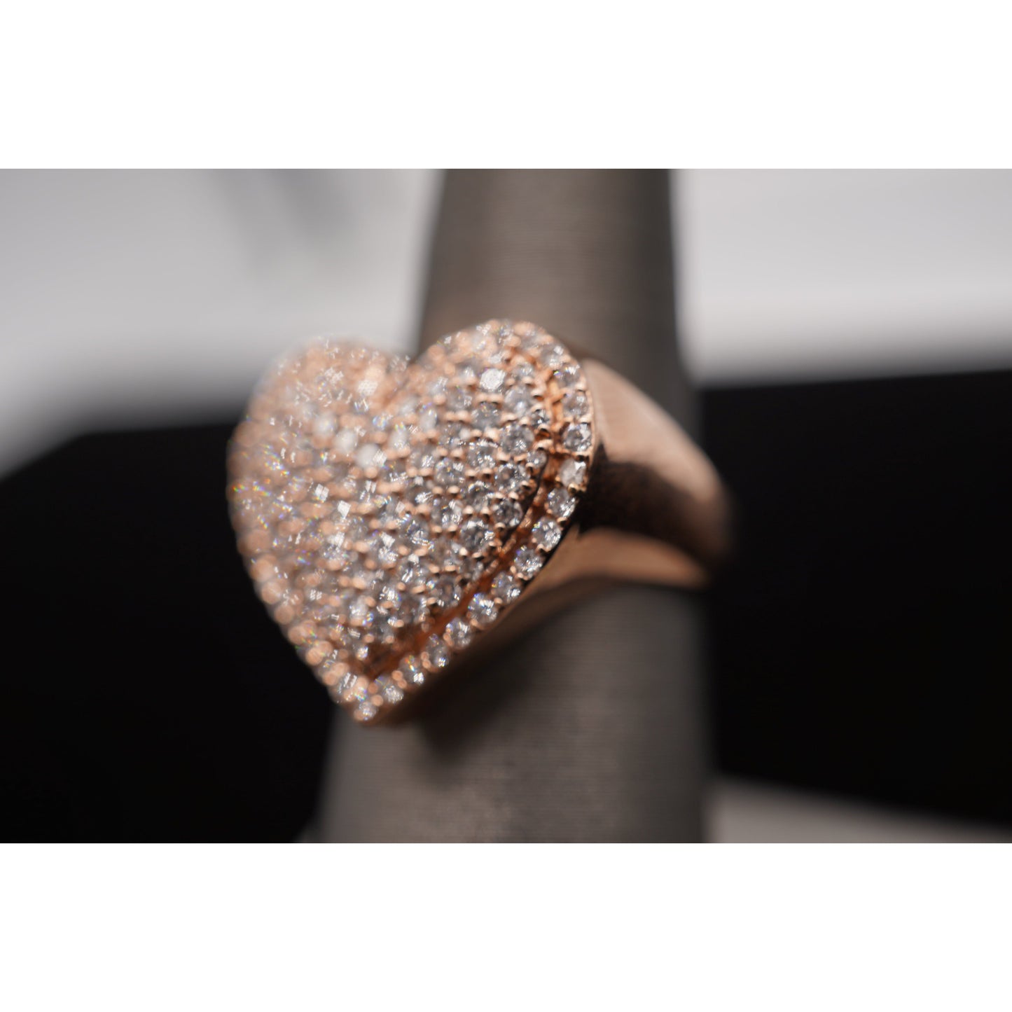 14k Diamond Heart Ring