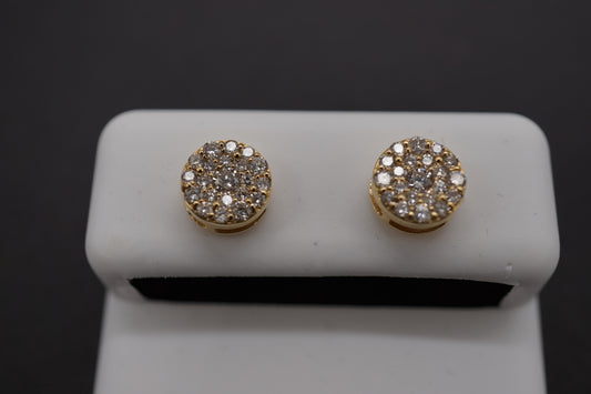 14k Circle Stud Earrings