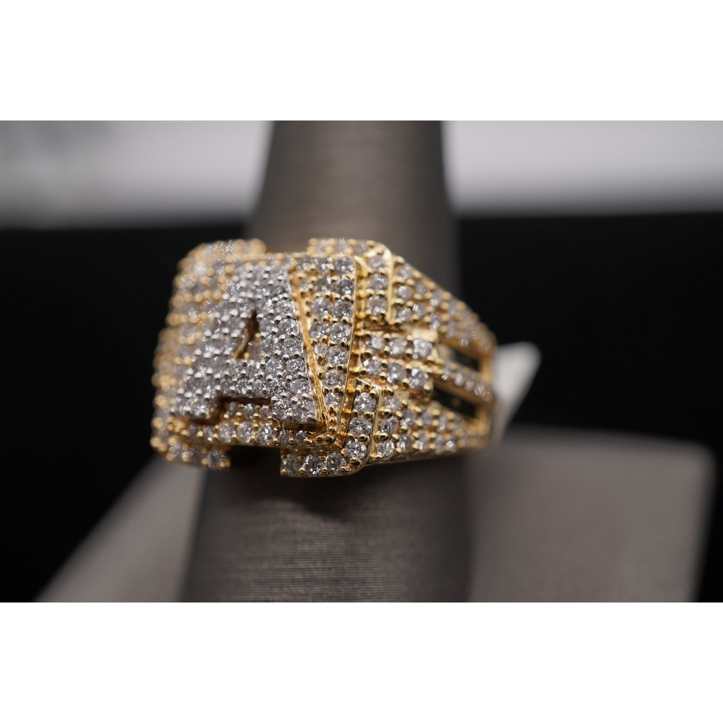 14k Diamond Letter Rings