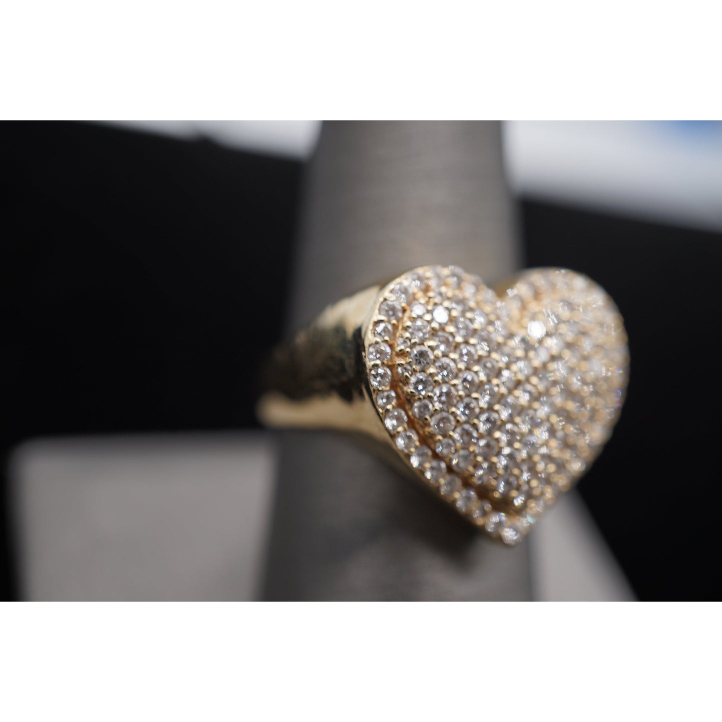 14k Diamond Heart Ring