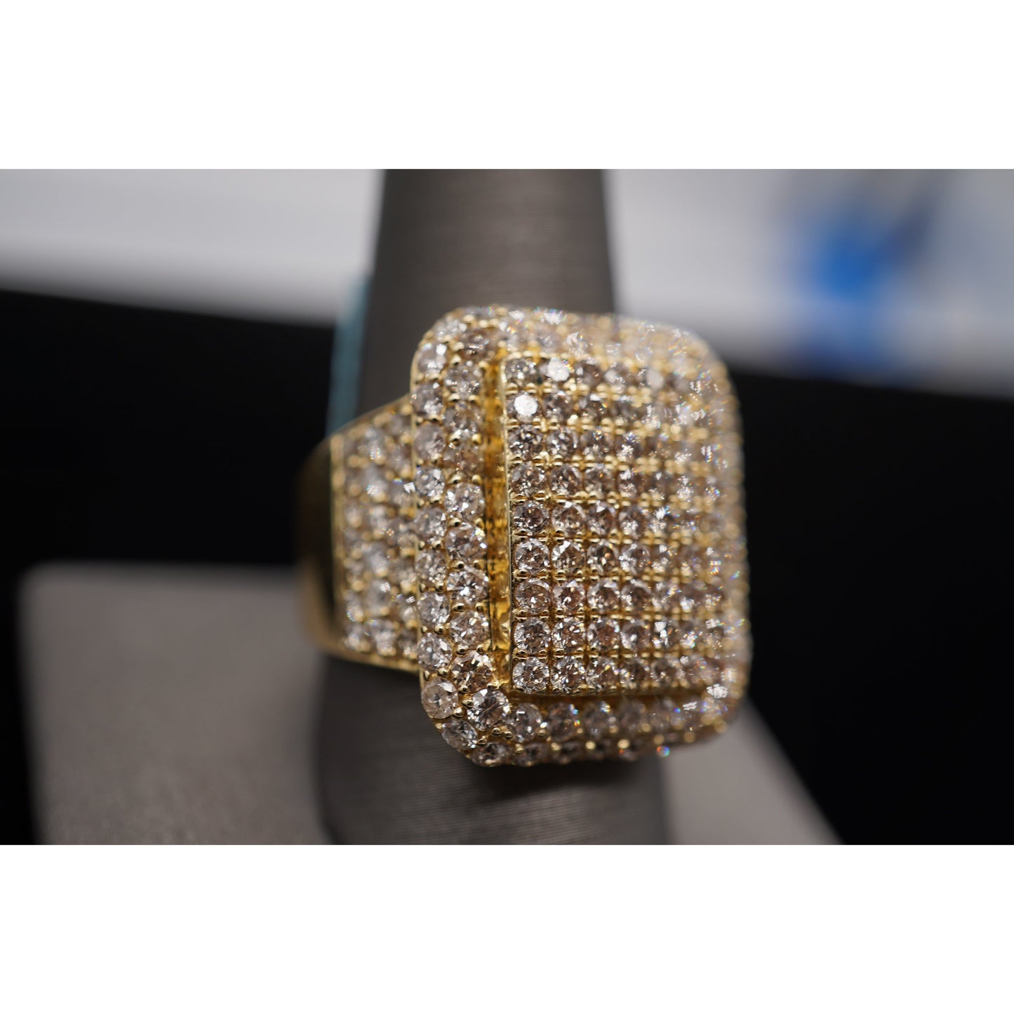 14k Diamond Rectangle Style