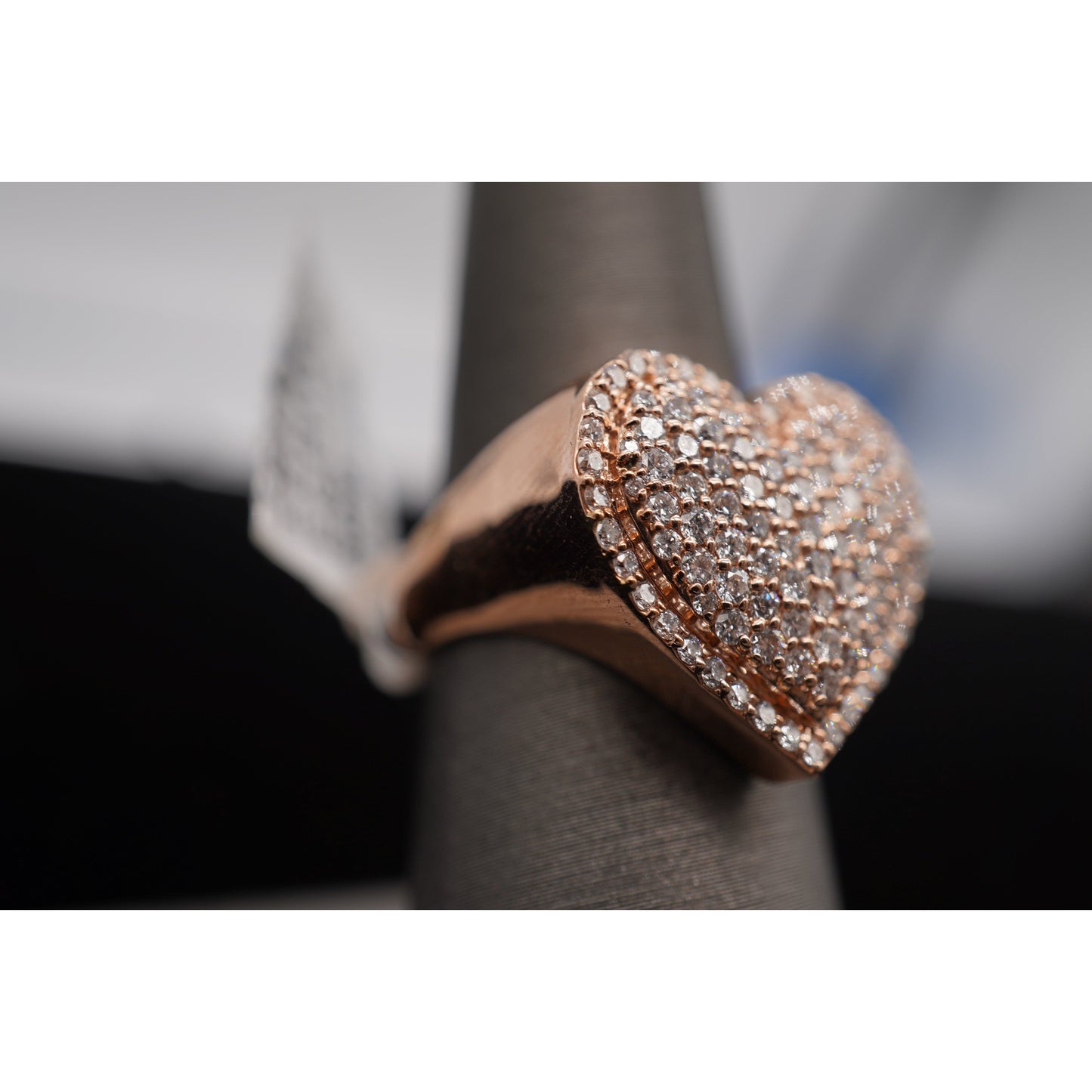 14k Diamond Heart Ring