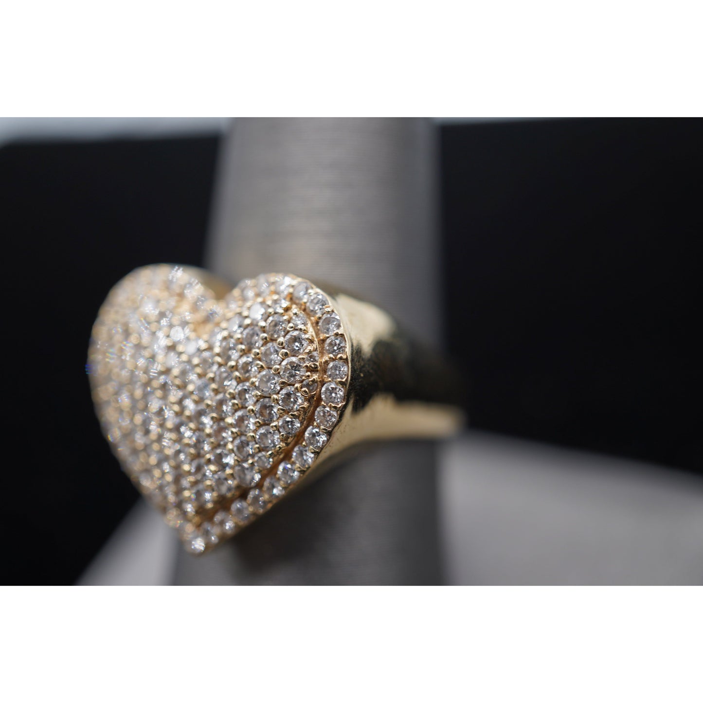 14k Diamond Heart Ring