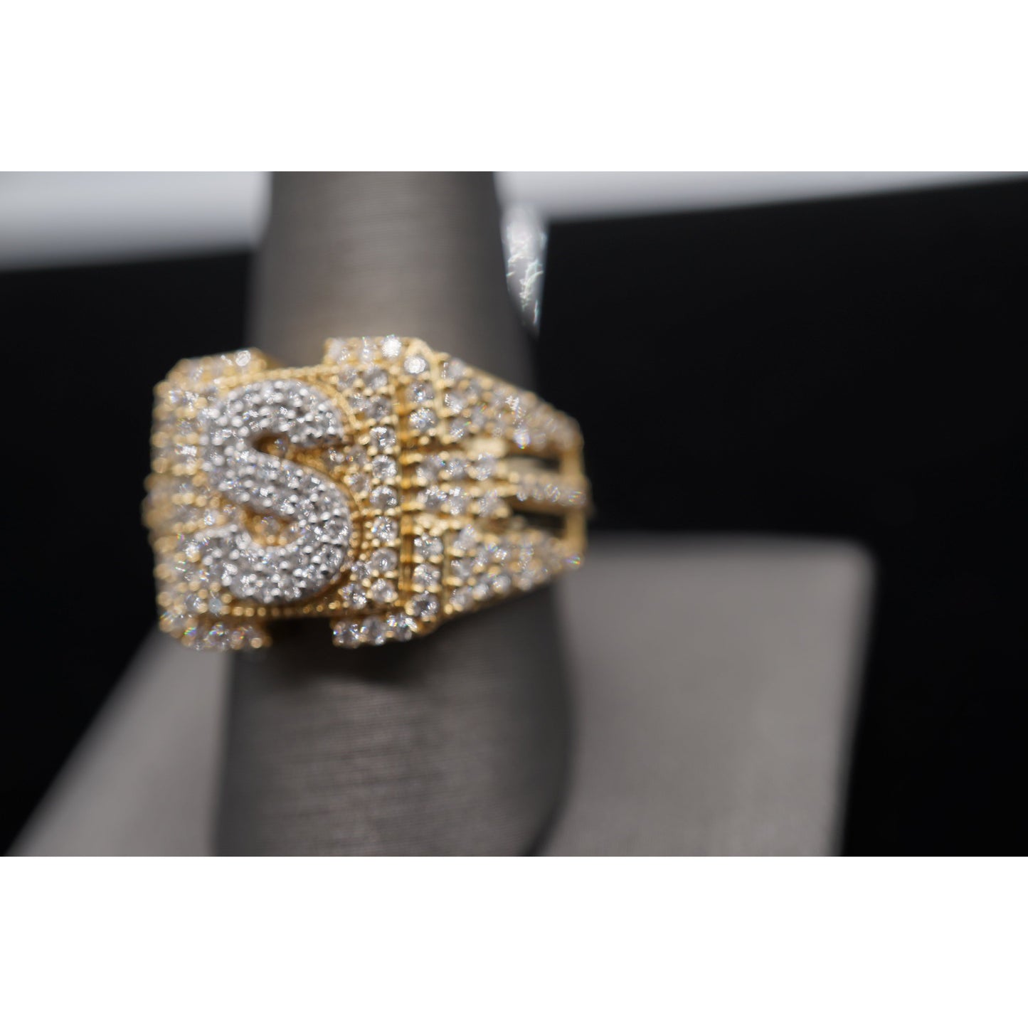 14k Diamond Letter Rings