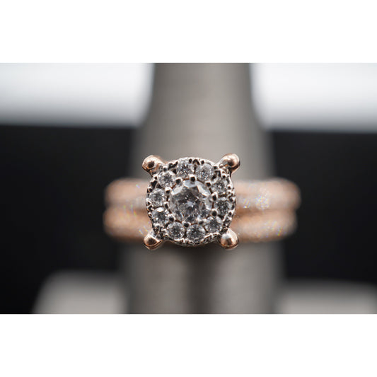 14k Rose Gold Engagement Set