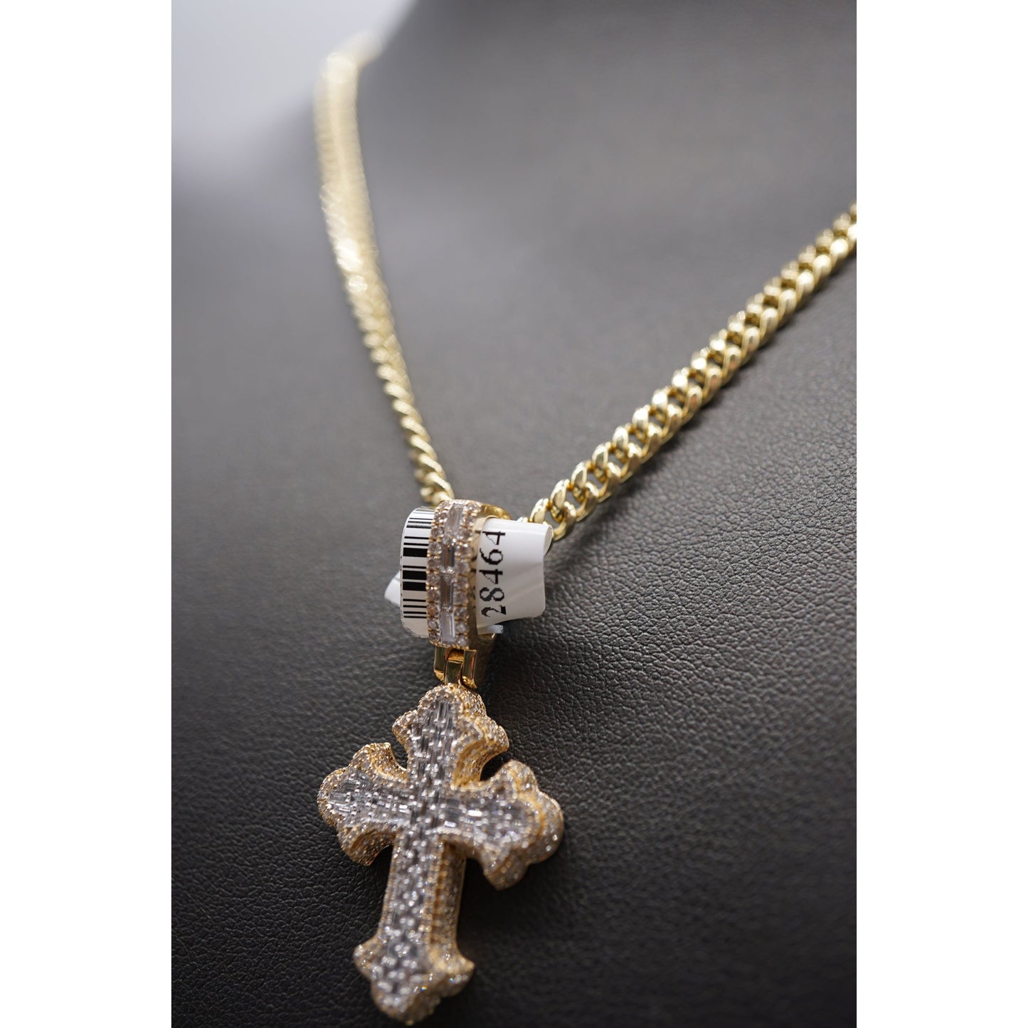 14k Diamond Cross w/ Chain