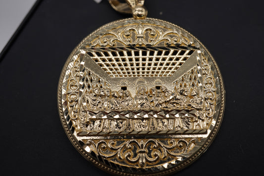 14k Large 3” Last Supper Pendant