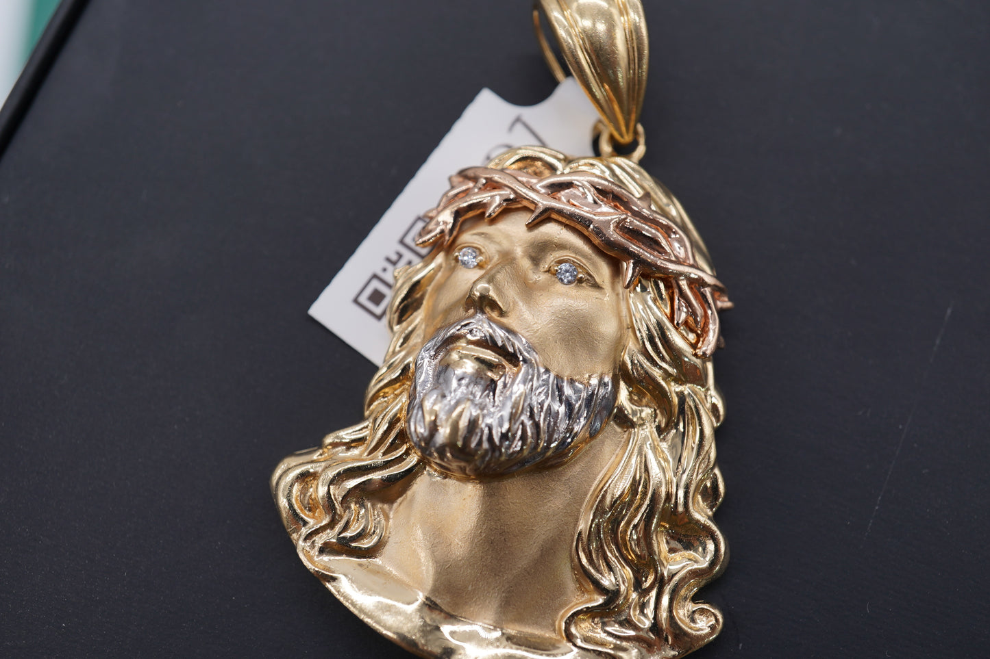 14k Tri Colored Jesus Head