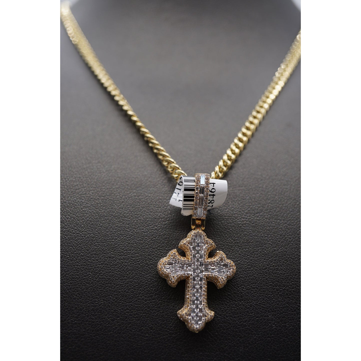 14k Diamond Cross w/ Chain