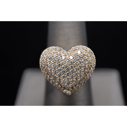 14k Diamond Heart Ring