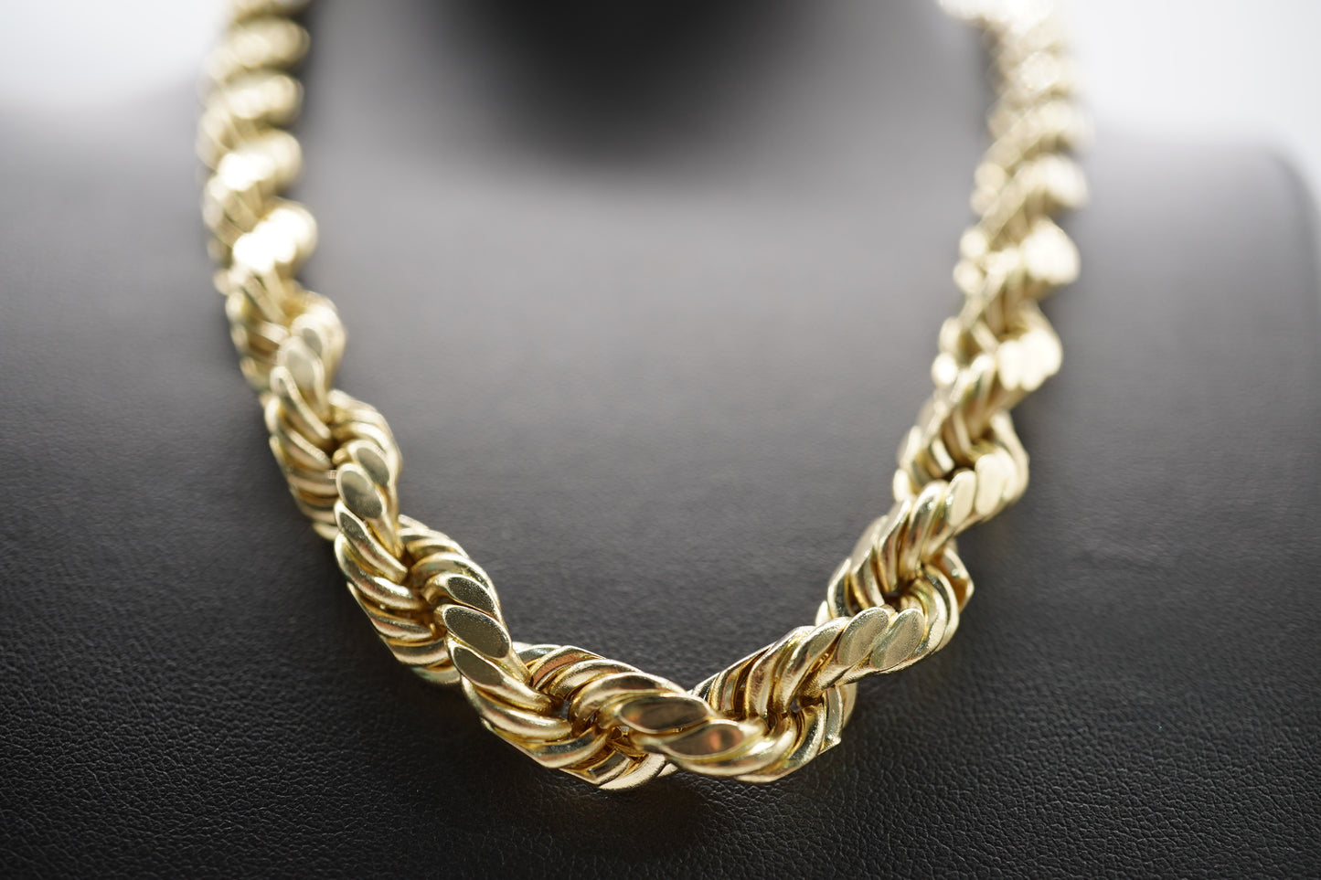 14k 8mm Semi-Solid Rope Chain