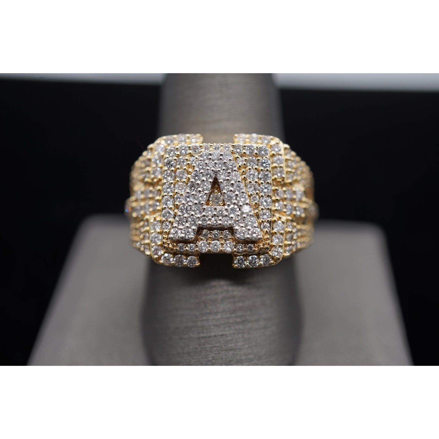 14k Diamond Letter Rings