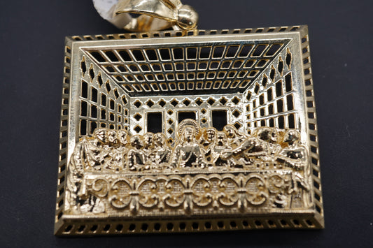 14k Box Last Supper Pendant 2”