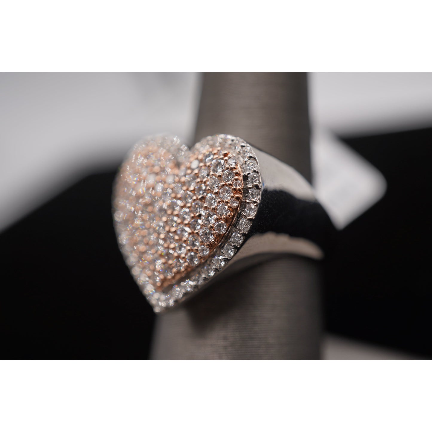 14k Diamond Heart Ring