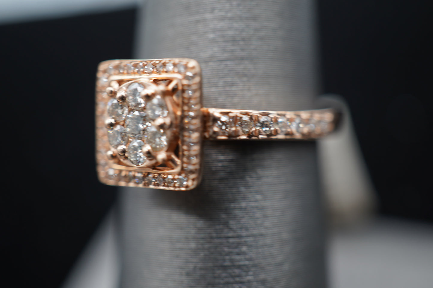 14k Rose Square Female Ring