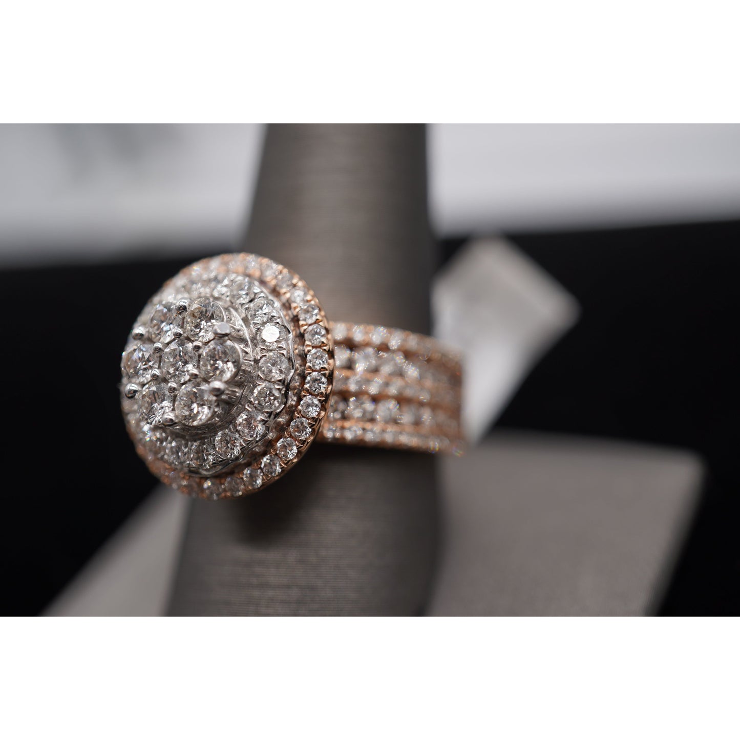 14k Rose Gold Baguette Diamond