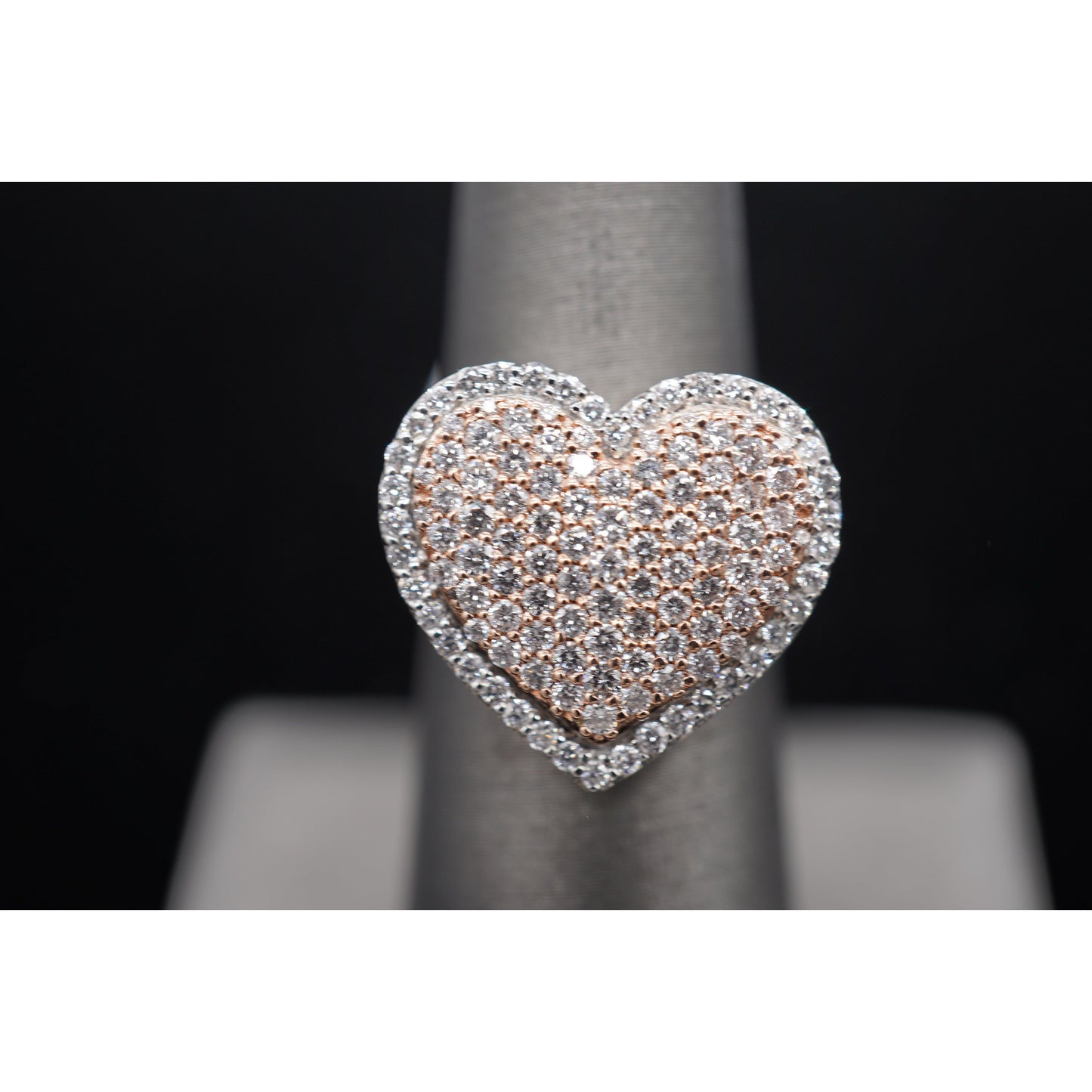 14k Diamond Heart Ring