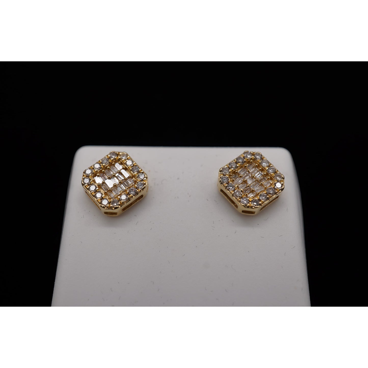 14k Diamond Baguette Earrings