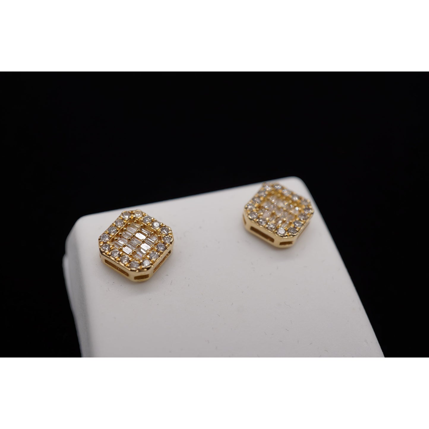 14k Diamond Baguette Earrings