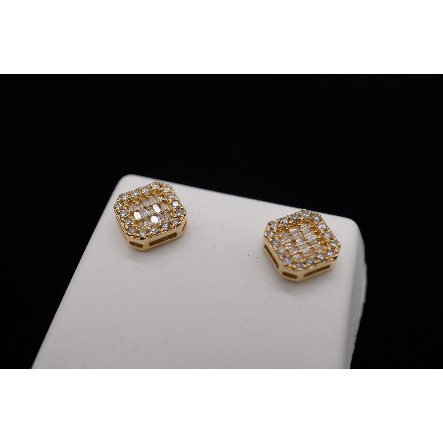 14k Diamond Baguette Earrings