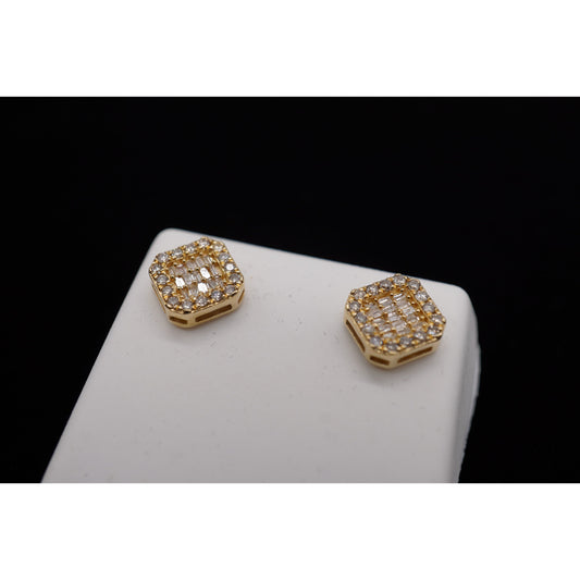 14k Diamond Baguette Earrings