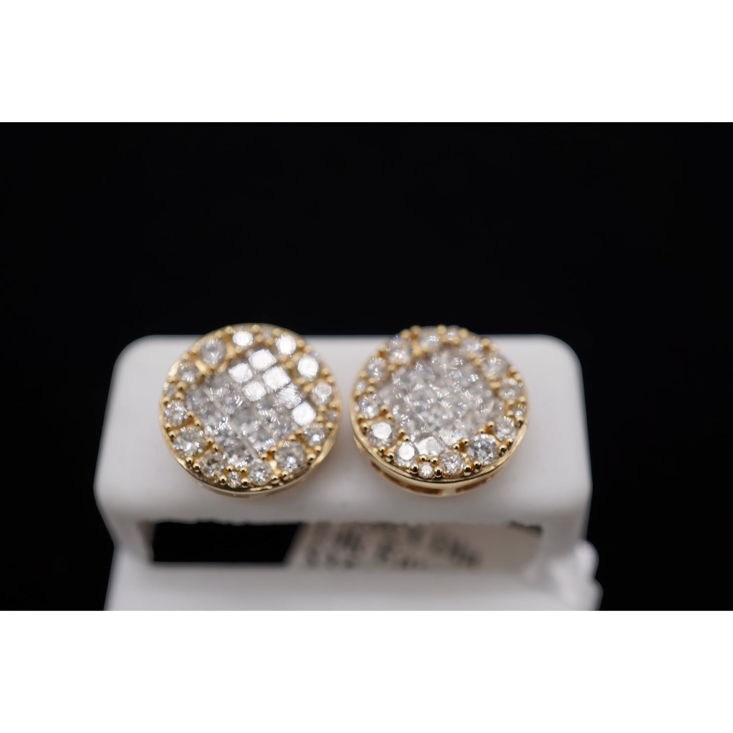 14k Diamond Circle Earrings