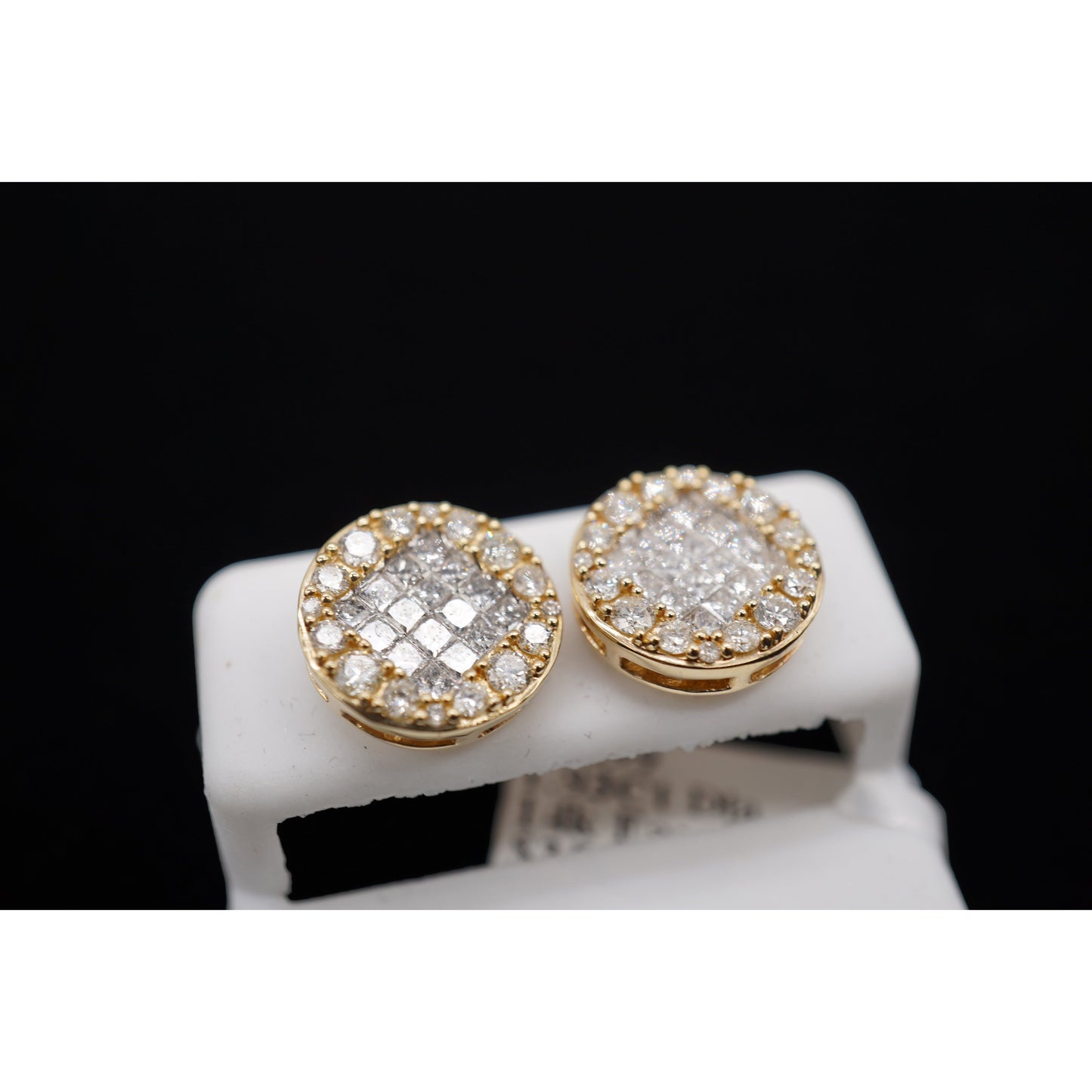 14k Diamond Circle Earrings